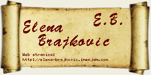 Elena Brajković vizit kartica